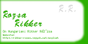 rozsa rikker business card